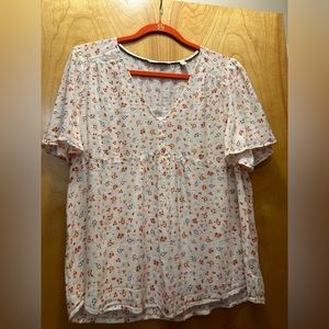 Cream floral Esprit blouse.
